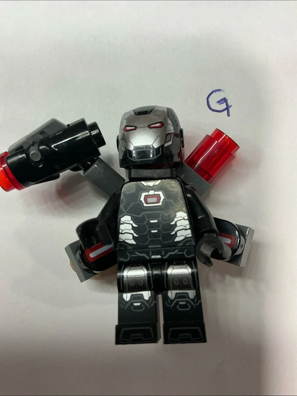 the LEGO Marvel Avengers War Machine minifigure